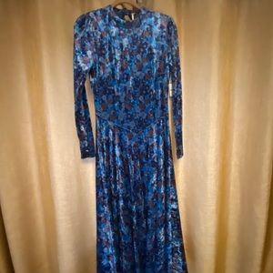 NWT Free People Heartland Crushed Velvet Dress
